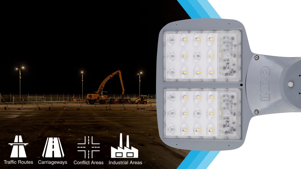 AIR3 LED street light shown for traffic routes, carriageways, conflict areas and industrial areas