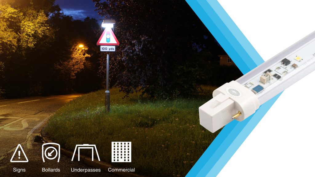 PLUE LED tube light applications: signs, bollards, underpasses and commercial use